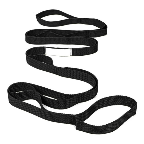 AUQ Stretch Strap,Versatile Therapy Stretching Strap,Multi-Loop Design Strap Yoga Stretch,Black