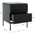 thumbnail image 6 of SAFAVIEH Zadie 2 Drawer Rattan Nightstand, Black, 6 of 13