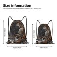 thumbnail image 2 of Fotbe Leopard On Tree Branch Bolsa Mochila con Cordón Estampada, Bolsa de Gimnasio Deportiva, Bolsa Cinch, Bolsa con Cordón para Hombres y Mujeres-Small, 2 of 6