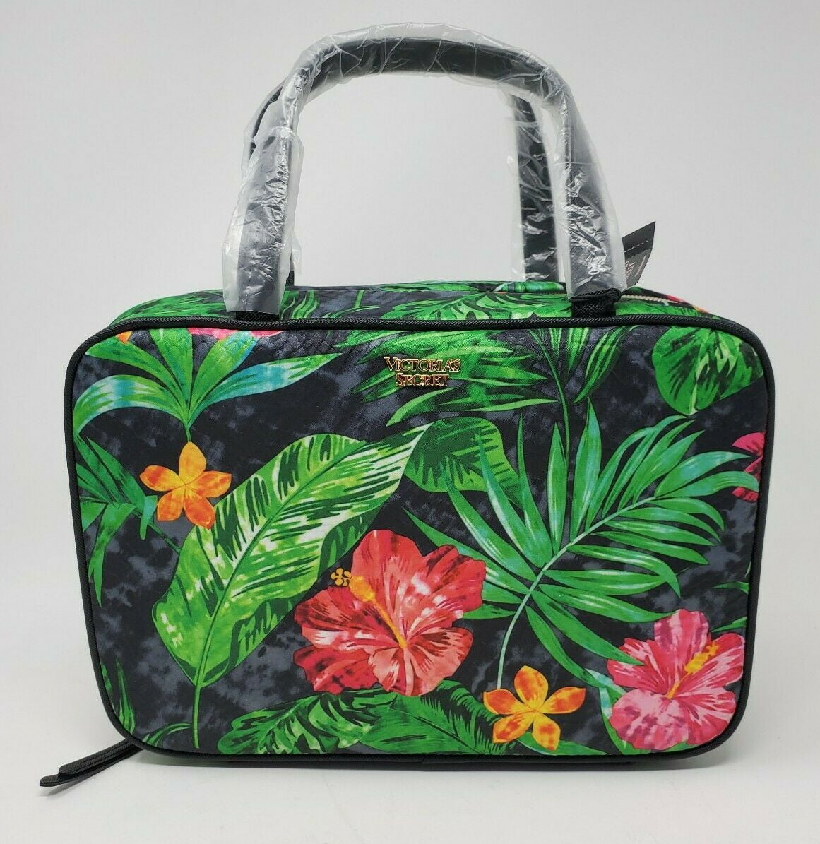 VICTORIAS SECRET FLORAL HANGING TRAVEL COSMETIC MAKEUP BAG CASE