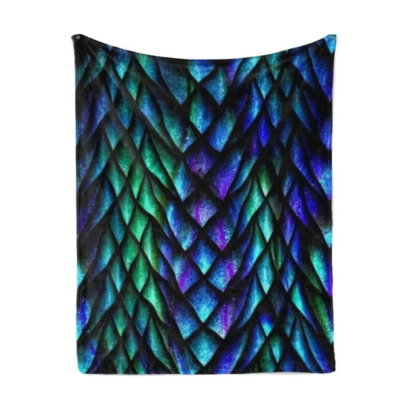 Magic Dragon Scale Pattern Print Soft Blankets, Warm and Lightweight Home Decoration Blanket