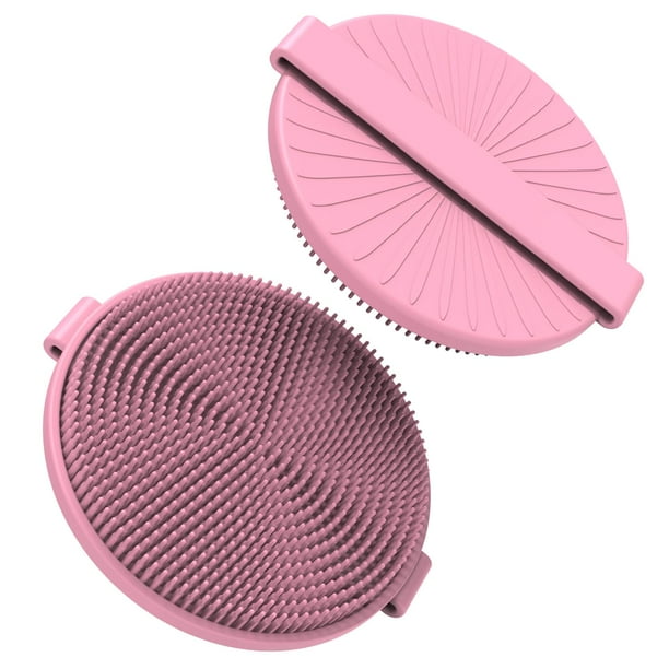 Cepillo exfoliante corporal de silicona Jalopink: exfoliante suave y con buena espuma. Exfoliante corporal de silicona de secado rápido, higiénico y sin BPA para pieles sensibles de hombres y mujeres.