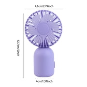 Mini Portable Handheld Fan Rechargeable, 250mAh Battery with Adjustable Wind Speeds, Lightweight and Compact for Travel Office Home, Personal Cooling Anywhere