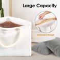 thumbnail image 4 of Triangle or Square Hanger Storage Bag with Handles Large Capacity Clothes Hanger Organizer Bag Foldable Clothes Hanger Organizer Holder for Space Saving White, 4 of 8