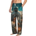 thumbnail image 6 of Salouo Astronaut Flower Field Print Pajama Pants for Men, Lounge Pants Elastic Waistband Casual Men's sleepwear Loungewear Sleep Pajama Pant -XX-Large, 6 of 7