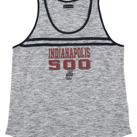 5th & Ocean Womens Indianapolis Indy 500 Racerback Tank Top, Blue, Plus Size, 1X