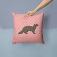 thumbnail image 2 of Carolines Treasures BB7869PW1414 Sable Marten Pink Check Fabric Decorative Pillow, 14 x 14 in., 2 of 4