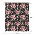 thumbnail image 5 of Pioneer Flower Floral Print Pattern Shower Curtain 72"x84" ,Bathroom Decorative Shower Curtains Set with 12 Hooks,Modern Waterproof Washable Shower Curtain, 5 of 6