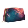 thumbnail image 2 of Naloa Cosmic Paint Swirl Leather Makeup Bag for Purse Travel, Portable Small Cosmetic Organizer for Women and Girls, Make up Bag with Zipper, 2 of 8