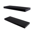 thumbnail image 2 of ZZkhGo Floating Shelf 2 Pc Modern Solid Wood Wall Rack 5.9 In Storage Wall Mounted Display Rack With Concealed Heavy Duty Metal Bracket 15.74 In, 2 of 5