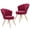 Darkpink, variant on ClinQ Dining Chair Set of 2, Velvet Upholstered Vanity Chair, Curved Back Modern Armless Side Chair with Gold Legs for Bedroom Living Room, Gray