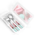 thumbnail image 4 of Rateoe Pastel Macarons Delight for Stainless Steel Kids Silverware Set - Child and Toddler Safe Flatware - Children's Knife, Fork And Spoon Set, 4 of 8