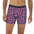 thumbnail image 2 of Xecao red Skull flower Print Boxer Briefs for Men's Stretch Moisture-Wicking Underwear, Mid-Rise Classics breathable fabric, 2 of 7
