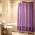 thumbnail image 6 of Plastic Shower Curtain 71x71 Inch, Waterproof Flexible Lightweight Bathroom Curtain Liner for Home Hotel, Wipe Clean PE Vinyl Shower Stall Curtain, Standard Size Bath Curtain with Grommets, 6 of 6