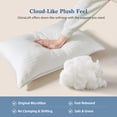 thumbnail image 3 of Dafinner ClimaLoft Down Alternative Bed Pillows, 100% Cotton Cover Set of 2 Standard Size, Medium Support for All Sleepers(20x26, White), 3 of 9