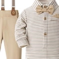 thumbnail image 4 of 9Months Toddler Boy Girl Fall Winter 2Pcs Outfit Long Sleeve Hooded Pullover Drawstring Pants Set Fall Winter Set 6-12 Months 12-24 Months 2T 3T 4T 5T 6T 7T 8T 9T Children,Khaki, 4 of 4