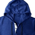 thumbnail image 6 of Fanxing Mens Short Sleeve Hoodie Sweatshirts Drawstring Hooded Pullover Sports Tops Blue,XL, 6 of 8