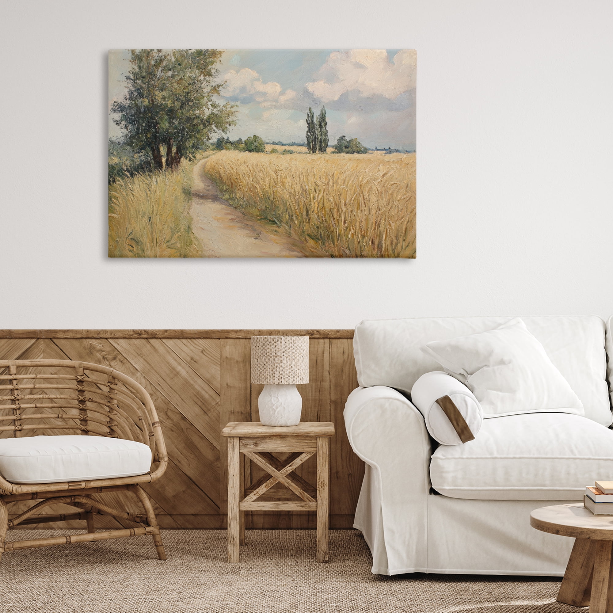 Stupell Industries Quiet Path Through Wheat Canvas Wall Art, design by Petal Prints Design