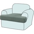 thumbnail image 1 of Housse de Coussin Extensible pour Canapé 1 Pce (1 Ivoire), 1 of 6