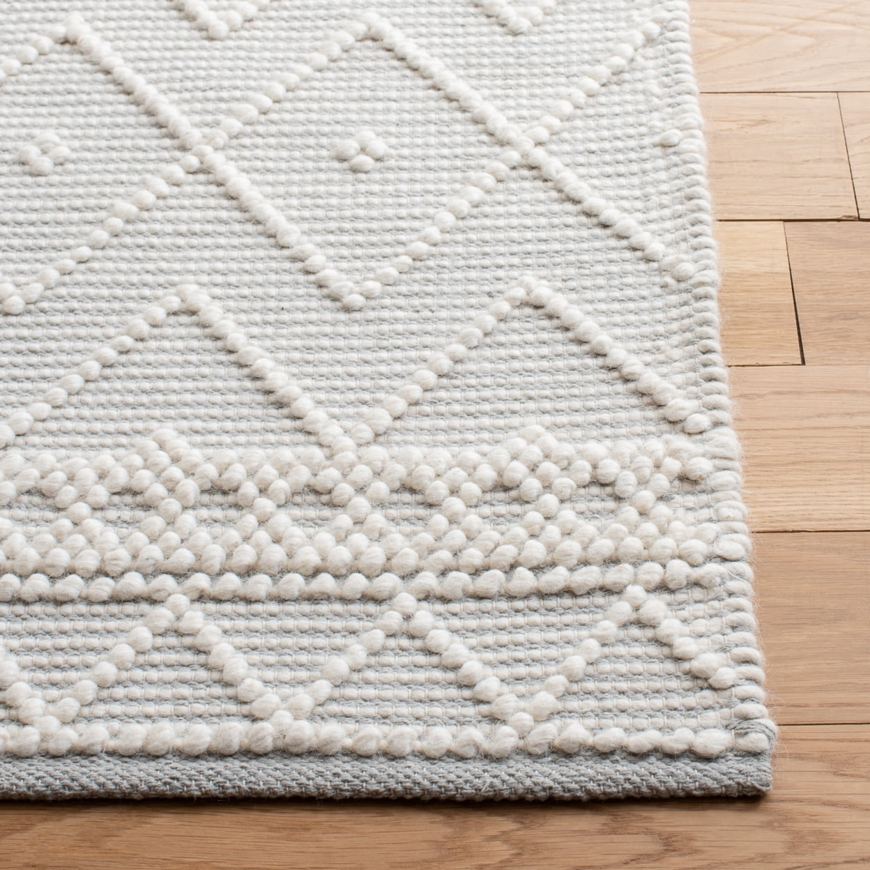 SAFAVIEH Natura Joshua Geometric Area Rug, Ivory/Grey, 4' x 6'