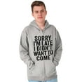 thumbnail image 5 of I Didn't Want to Come Introvert Funny Zip Up Hoodie Men's Women's Brisco Brands S, 5 of 6