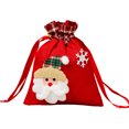 thumbnail image 2 of PEONAVET Polyester B Ag Christmas Gift Bag Christmas Eve Apples Packaging Gift Box Santa Claus Elks Two Options, 2 of 6