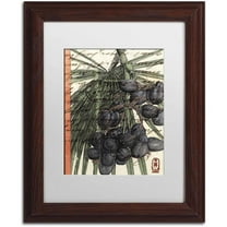 Trademark Fine Art 'Plums' Canvas Art by Nick Bantock, White Matte, Wood Frame