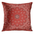 thumbnail image 1 of BSDHOME Colorful Border Red Paisley Bandana Abstract Pillow Case 16x16 Inches Pillowcase, 1 of 1