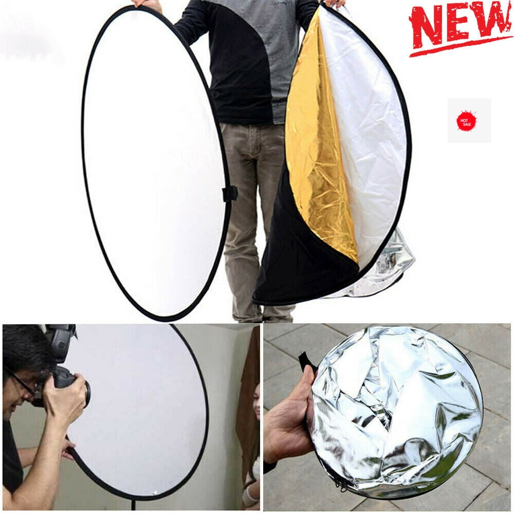 Photo Studio Lighting Reflector and Stand Kit 24 inches 5in1 Multi