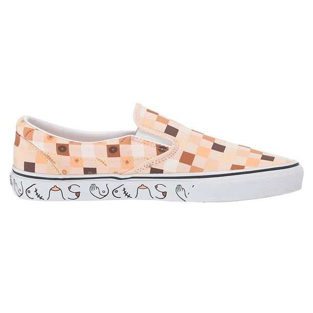 Vans Vans x Breast Cancer Awareness Collab Sneaker Collection (Breast Cancer) Check/True White (Classic Slip-On) - Walmart.com