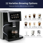 Hipresso CM-1001 Programmable Super-automatic Espresso Coffee Machine with Large 7 inches HD TFT Display
