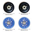 thumbnail image 3 of Xinxinyy Roue de Chaussure de Patinage Intérieur Élastique Antichoc Rouleau de Hockey Roulettes en PU Pièces de Rechange Équipement de Sport Accessoire de Planche à Roulettes Bleu 64mm, 3 of 6
