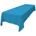 thumbnail image 2 of LA Linen TCpop60x120-TurquoiseDrkP52 Nappe Rectangulaire en Polyester, Turquoise Foncé - 60 x 120 Po., 2 of 5
