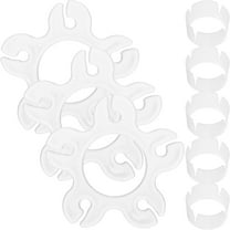 WASHWEPE 100 Pcs Birthday Balloon Accessories Balloon Rings 4.50X4.50X0.10CM White