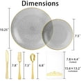 thumbnail image 5 of 150 Pcs Black and Gold Plates Disposable for Party - Elegant Black Plastic Plates Fancy Disposable Dinnerware for Birthday Party New Year (25 Guests), 5 of 7
