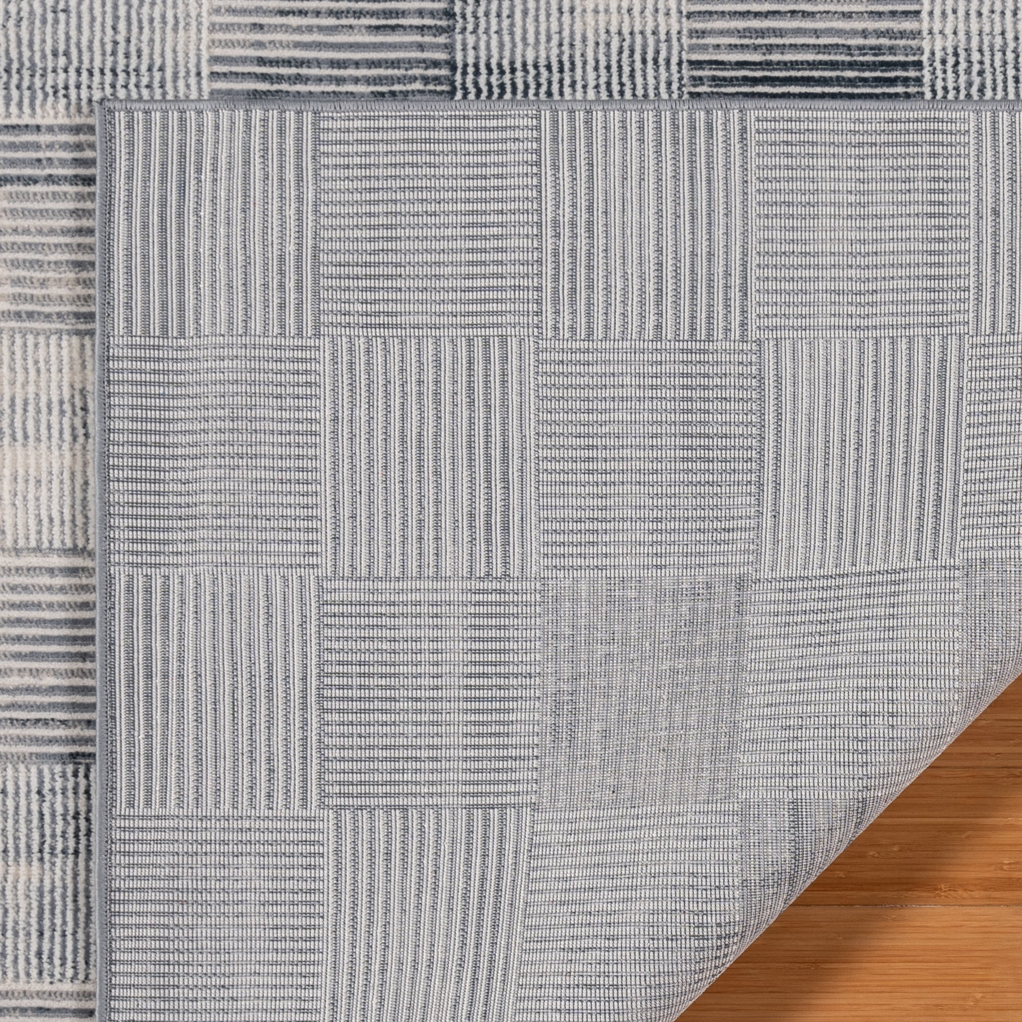 Gertmenian Bloom Lyla Modern Checkered Blue Area Rug, 2x6