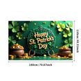 thumbnail image 3 of St Patricks Day Shamrock Design Celebration Festive Backdrop Banner Party Supplies Photography Props Event Decorations Wall Hanging Background, 3 of 4