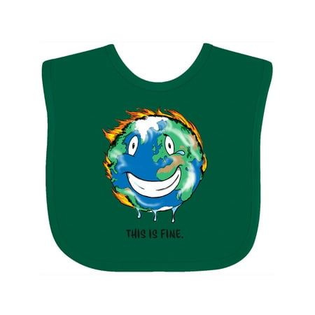 

Inktastic This is Fine Earth on Fire Gift Baby Boy or Baby Girl Bib