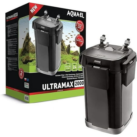 Aquael Ultramax 2000 Canister Fish Tank Filter - Aquarium Sponge Filter System - Large Aquarium Water Filter Pump 100-185 Gallons
