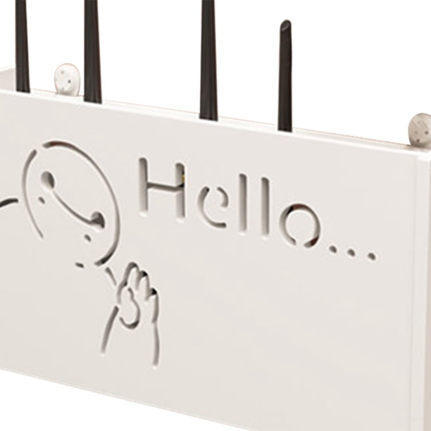 Soporte De Enrutador Wifi Caja de almacenamiento de alambre organizador de alambre a prueba de polvo para escritorio de sala de estar (C) Ndcxsfigh Libre de BPA