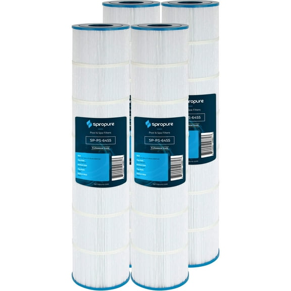 SpiroPure Replacement for Pleatco PA137 Unicel C-7490 Hayward C-5500 CX1380RE Filbur FC-1297 SwimClear C5520 Hot Tub Spa Pool Filter Replacement Cartridge (Case of 4)