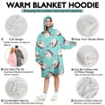 thumbnail image 5 of Blue Hedgehog Love Wearable Oversized Blanket,Wearable Blanket Hoodie for Adults,Cozy Hooded Blankets with Super Pockets,Super Warm Fuzzy Pullover for Women & Men, 5 of 6