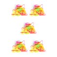 thumbnail image 2 of Qarigey 50 piezas de banda de goma para la cabeza, no es fácil de romper, aro para el cabello, lazos de moda para el cabello, trenza larga, diseño de color mezclado 5piezas Qarigey CBP236033, 2 of 4