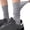 C-Grey378, variant on Slouch Socks For Women Seamless Mid Calf Socks Solid Color Summer Lightweight Breathable Sock