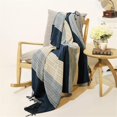 thumbnail image 4 of Colorful Boho Throw Blanket for Couch, Chenille Jacquard Reversible Woven Aztec Bed Couch Throws Soft Oversized Chair Sofa Cover with Tassel…, 4 of 7