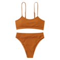 thumbnail image 2 of ylioge Womens Two Piece Swimsuits Tankini Ribbed Built in Removeable Bras Bikini Bathing Suits Ladies Solid High Waisted Swimsuit, 2 of 7