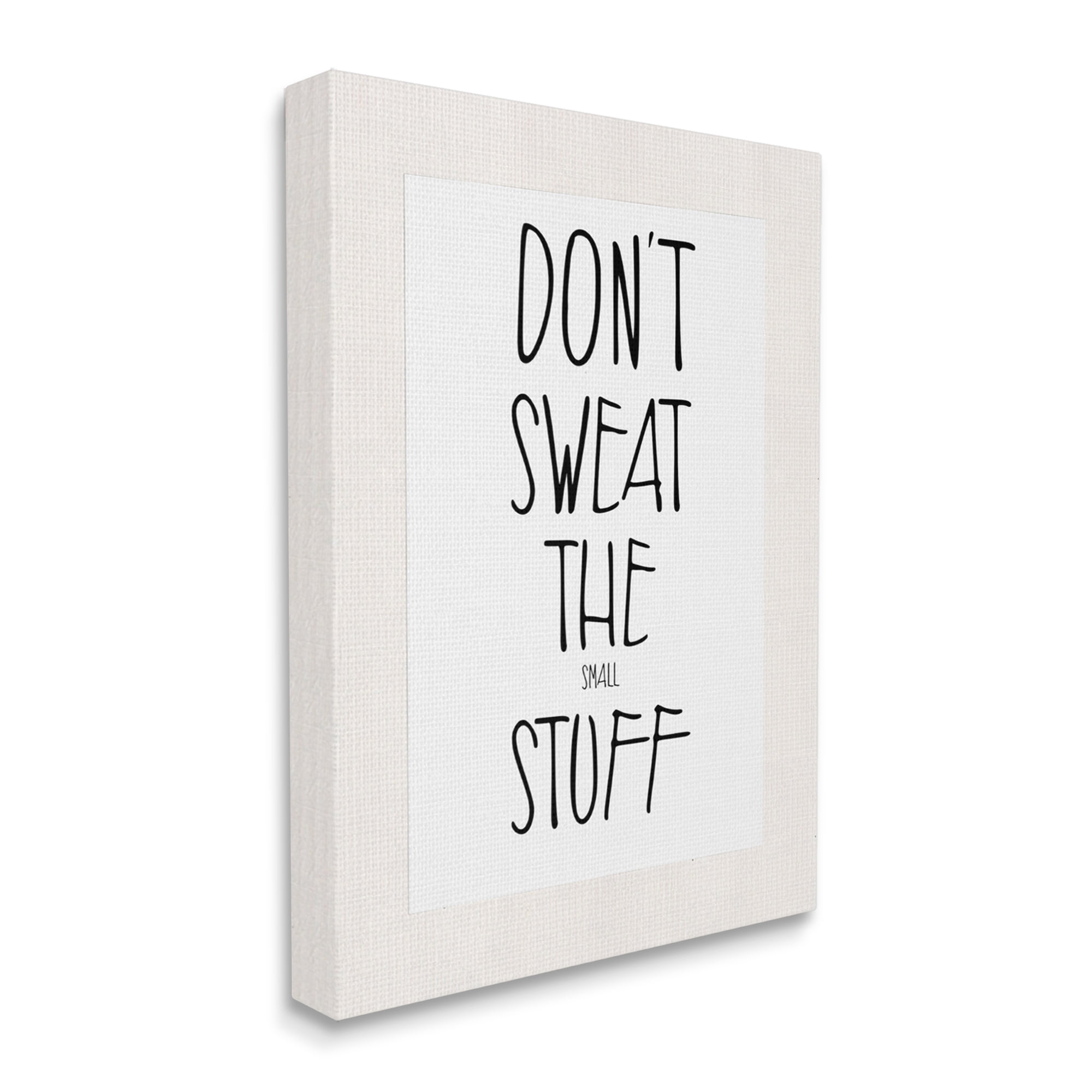 Stupell Industries Don't Sweat Small Stuff Inspirational Painting Gallery Wrapped Canvas Art Print Wall Art, 16 x 20