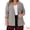 Brown Beige, variant on Women's Plus Plaid Notched Lapel Business Blazer Jackets 1X Brown