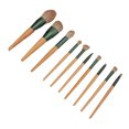 thumbnail image 1 of Juego de brochas de Maquillaje ANGGREK Sintético 10 Piezas Madera, 1 of 7