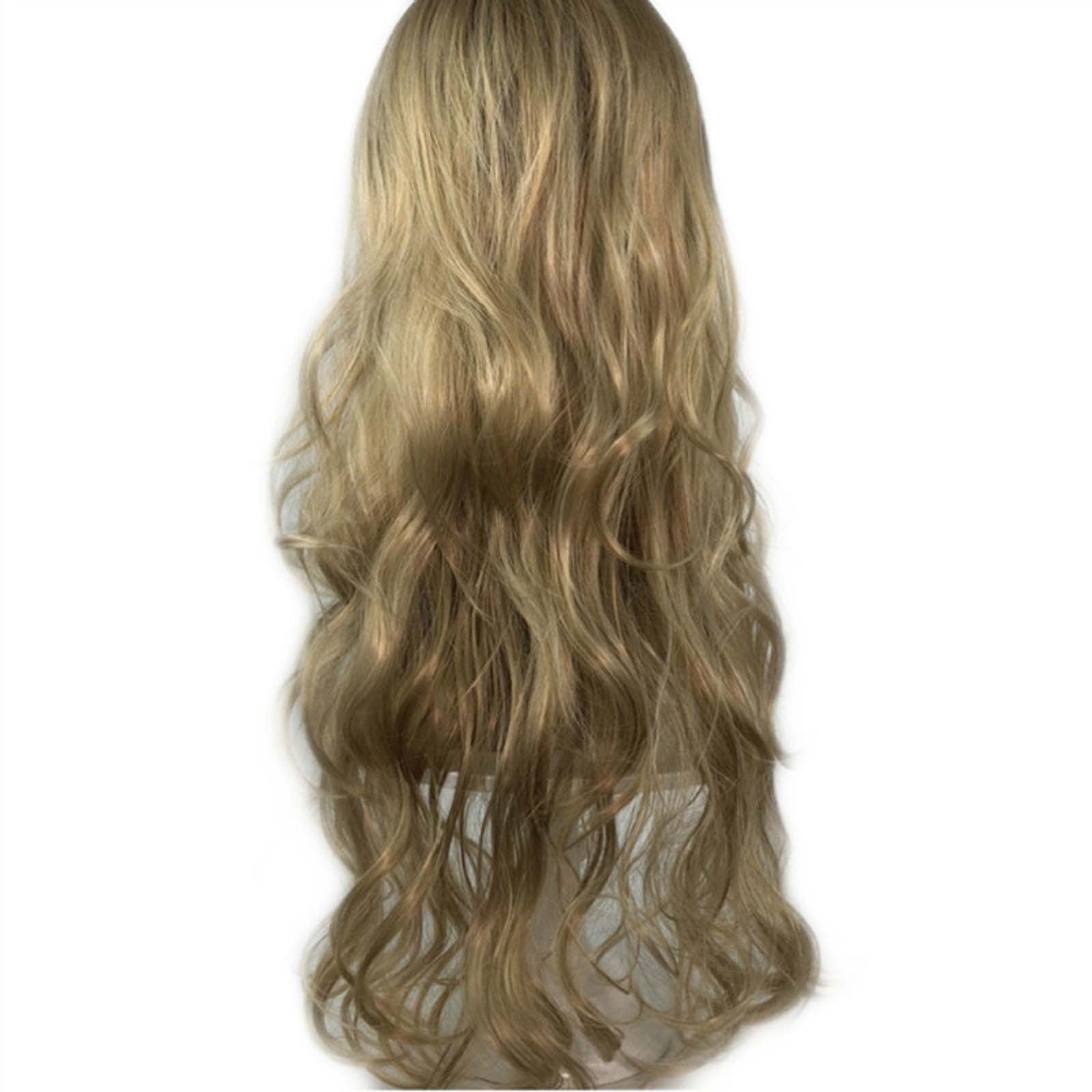 Long Blonde Curly Wig for Women 68cm Fashion Synthetic Fiber Natural Looking Hairpiece for Costume or Everyday Style No Hairnet Included Gift